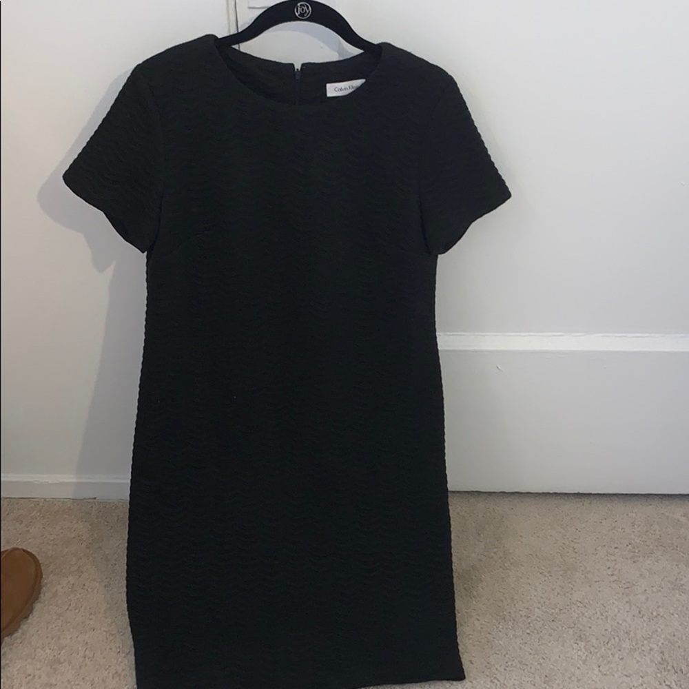 Calvin Klein Black Shift Dress (size 8)